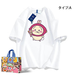 人気キャラ プリント トップス おやつ ユニセックス 半袖Tシャツ