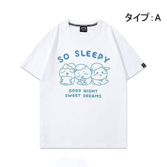 人気キャラ プリント トップス SO SLEEPY ユニセックス 半袖Tシャツ
