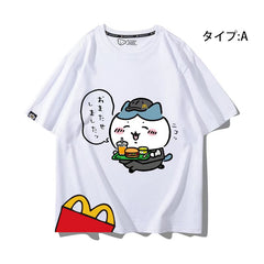 人気キャラ プリント トップス 勤め人 ユニセックス 半袖Tシャツ