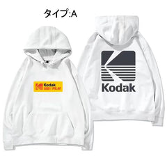 スポーツ&カルチャー プリント トップス Kodakプリント ユニセックス 長袖 パーカー