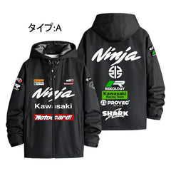 スポーツ&カルチャー プリント アウター 車好き向け メンズ 防風 防寒 レーシングジャケット