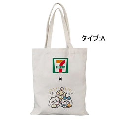 人気キャラ プリント バッグ セブンコラボ ユニセックス 軽量&収納力抜群 キャンバス トートバッグ