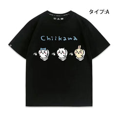 人気キャラ プリント トップス リラックス タイム ユニセックス 半袖Tシャツ