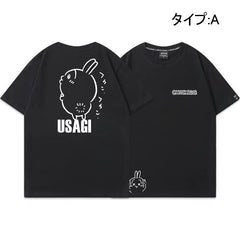 人気キャラ プリント トップス 歌を歌う ユニセックス 半袖Tシャツ