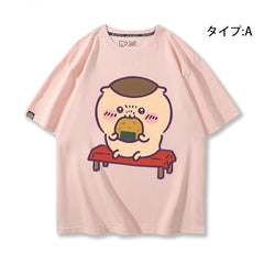 人気キャラ プリント トップス おかし ユニセックス 半袖Tシャツ
