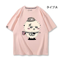 人気キャラ プリント トップス 旅行 ユニセックス 半袖Tシャツ