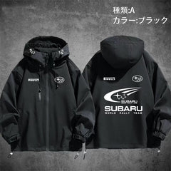 スポーツ&カルチャー プリント アウター モータースポーツテイスト 防風 防寒 レーシングジャケット