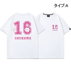 人気キャラ プリント トップス 数字遊び ユニセックス 半袖Tシャツ
