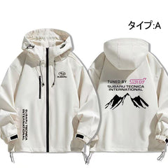 スポーツ&カルチャー プリント ストリート×アウトドア メンズ 防風 防寒 レーシングジャケット