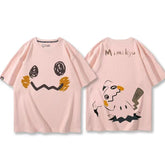 人気キャラ プリント トップス ミッキュ ユニセックス 半袖Tシャツ