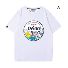 スポーツ&カルチャー プリント トップス ビール大好き ユニセックス 半袖Tシャツ