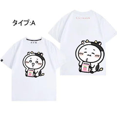 人気キャラ プリント トップス 牛乳 ユニセックス 半袖Tシャツ