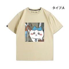 人気キャラ プリント トップス 会社員 ユニセックス 半袖Tシャツ