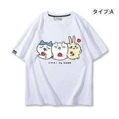 人気キャラ プリント トップス ゆったりとした生活 ユニセックス 半袖Tシャツ