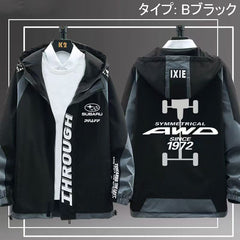 スポーツ&カルチャー プリント ハイパフォーマンス系 メンズ 防風 防寒 レーシングジャケット