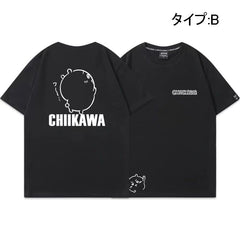 人気キャラ プリント トップス 歌を歌う ユニセックス 半袖Tシャツ