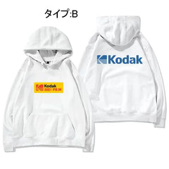 スポーツ&カルチャー プリント トップス Kodakプリント ユニセックス 長袖 パーカー