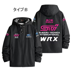 スポーツ&カルチャー プリント アウター 機能レーシング風 メンズ 防風 防寒 レーシングジャケット