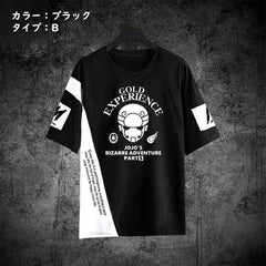 人気キャラ プリント トップス スタンドパワー ユニセックス 半袖Tシャツ