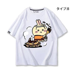 人気キャラ プリント トップス シェフ ユニセックス 半袖Tシャツ