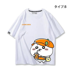 人気キャラ プリント トップス お出かけ ユニセックス 半袖Tシャツ
