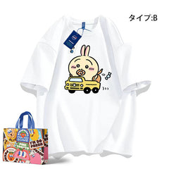 人気キャラ プリント トップス 新米運転手 ユニセックス 半袖Tシャツ