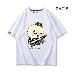 人気キャラ プリント トップス 楽団 ユニセックス 半袖Tシャツ