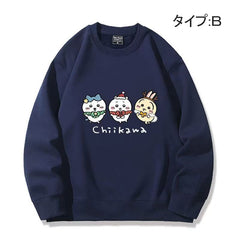 人気キャラ プリント トップス MERRY CHRISTMAS ユニセックス 長袖 スウェット