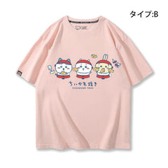 人気キャラ プリント トップス 鯛焼き ユニセックス 半袖Tシャツ