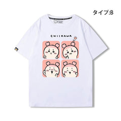 人気キャラ プリント トップス 楽しい時間 ユニセックス 半袖Tシャツ