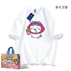 人気キャラ プリント トップス おやつ ユニセックス 半袖Tシャツ
