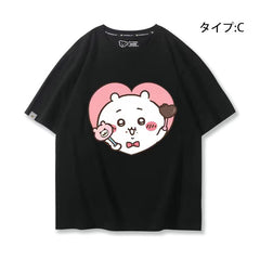 人気キャラ プリント トップス 美味しい料理 ユニセックス 半袖Tシャツ