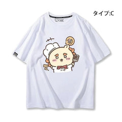 人気キャラ プリント トップス シェフ ユニセックス 半袖Tシャツ