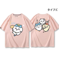 人気キャラ プリント トップス 集団遠足 ユニセックス 半袖Tシャツ