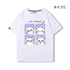 人気キャラ プリント トップス 楽しい時間 ユニセックス 半袖Tシャツ