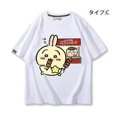 人気キャラ プリント トップス 焼きまんじゅう ユニセックス 半袖Tシャツ