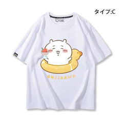 人気キャラ プリント トップス 水泳 ユニセックス 半袖Tシャツ