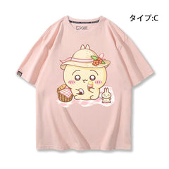 人気キャラ プリント トップス ピク楽しいひととき ユニセックス 半袖Tシャツ