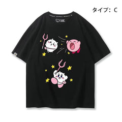 人気キャラ プリント トップス 遊ぶ ユニセックス 半袖Tシャツ