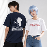 人気キャラ プリント トップス NERV ユニセックス 半袖Tシャツ