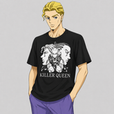 人気キャラ プリント トップス ヨシカゲとスタンド ユニセックス 半袖 Tシャツ