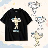 人気キャラ プリント トップス 筋肉ムキムキプリント ユニセックス 半袖Tシャツ
