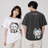 人気キャラ プリント トップス 牛乳 ユニセックス 半袖Tシャツ