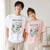 人気キャラ プリント トップス 親友 ユニセックス 半袖Tシャツ