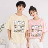 人気キャラ プリント トップス ACE AGENTS ユニセックス 半袖Tシャツ