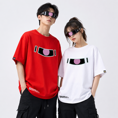 人気キャラ プリント トップス ザクモチーフ レトロプリントデザイン ユニセックス 半袖 Tシャツ