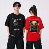 人気キャラ プリント トップス グリーンメカ グラフィックデザイン ユニセックス 半袖 Tシャツ