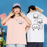 人気キャラ プリント トップス リーディングシーン フロントバックプリント ユニセックス 半袖Tシャツ
