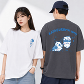 人気キャラ プリント トップス ジャンピングシーン フロントバックプリント ユニセックス 半袖Tシャツ
