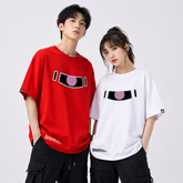 人気キャラ プリント トップス ザクモチーフ レトロプリントデザイン ユニセックス 半袖 Tシャツ